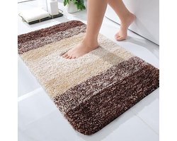 Luxe Zachte Badkamermat met Antislipontwerp en Stijlvolle Elegantie - Ultiem Comfort en Stijl in Zachtheid en Absorptie- bruin 51*76cm