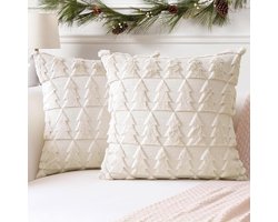 Luxe Zachte Sierkussenhoezen Beige Kortharig Fluweel 70x70 cm