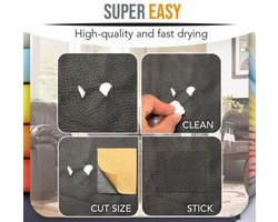 Luxe Zelfklevende PU Leer - Kunstleer - Reparatieset - Multifunctioneel - Leder Patch - Reparatie Bank - Zwart
