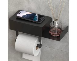 Luxe zelfklevende Wc-rol houder. Toiletpapierhouder - Zwart