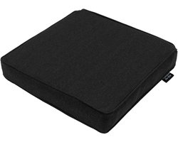 Luxe zitkussen ca.40x40cm Black canvas eco+