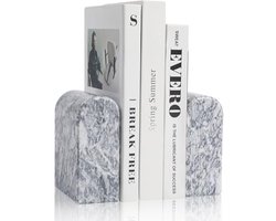 Luxe Zware Marmeren Boekensteunen voor Kantoor Decoratie - Gepolijst en Elegante Uitstraling