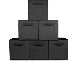 LuxeBass 6x Opbergmanden Opbergboxen Opbergbakken | Opvouwbare Kast Organizers 20L | Mand Box Bak voor Speelgoed/Spullen/Accessoires/Kleding/Wasgoed - LB623