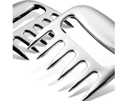 LuxeBass Proffesionele RVS Vleesklauwen | BBQ Accesoires - Meat Claws voor Pulled Chicken Meat Pork - LB651