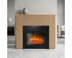 LuxeFlame Elektrische Sfeerhaard met Schoorsteenmantel - Schoorsteenmantel – 2000W Verwarming, Realistisch - Medahomestore