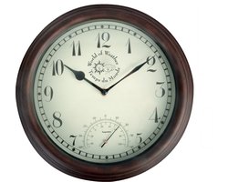 LuxeLivin' - stationsklok met thermometer 30,5 cm TF007