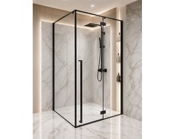 Luxelvia Douchecabine 90 x 120 cm – 8mm Veiligheidsglas met Anti-kalk Nano-coating | Complete Cabine met Draaideur