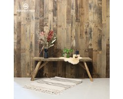 Luxewall - 3D Wandpanelen - Houten Wandbekleding - Wanddecoratie - French oak - Bruin - 0,8 m2