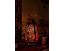 Luxform Hangende Lantaarn - LED sfeerverlichting met 3D effect - 1 stuk - Antieke bronzen kleur met afstandsbediening