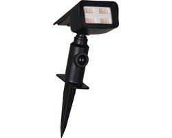Luxform - Rosario - Security Prikspot - Zwart - 600 Lumen - Werkend op zonne energie - Met bewegingssensor