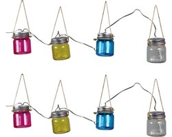 Luxform - Solar Lichtsnoer met 8 gekleurde lampjes - Blanes - feestverlichting werkend op zonne-energie