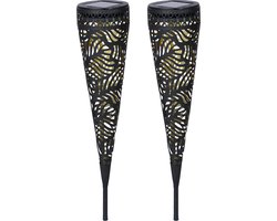 Luxform - Solar Tuinfakkel - Jersey - LED - Antraciet - werkend op zonne-energie