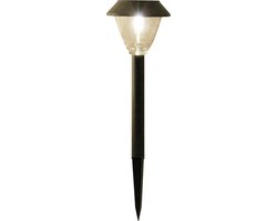 LuxForm Solar tuinlamp - 1x - antraciet grijs - LED Softtone effect - oplaadbaar - D11,5 x H40 cm