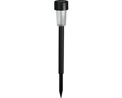 Luxform Solar tuinlamp - 1x - zwart - LED warm wit - oplaadbaar - D4,7 x H32,5 cm