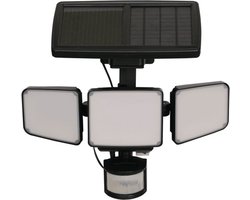 Luxform - Solar Wandlamp Buiten - La Rioja - Buitenlamp Security PIR met bewegingssensor - Solar LED - Zwart - Werkend op zonne-energie