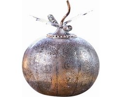 Luxform Tuinlamp op batterijen Pumpkin antiekzilverkleurig