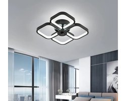 LuxiLamps - 4 Kop Moderne LED Plafondlamp - Gangpad Lamp - Zwart - Plafonnière - Kroonluchter - LED Lamp