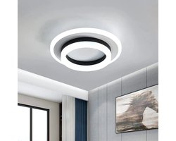 LuxiLamps - Moderne Acryl Plafond Verlichting - LED Rond Plafondlamp - Koud Wit - Gangpad of Hal Lamp - Plafoniere