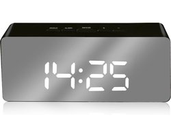Luxime® - Digitale Wekker - Slaapkamer - Klok - Alarmklok - Energiezuinig - Zwart