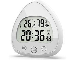 Luxime® - Douchetimer 5 minuten - Douchewekker - Klok - Showertimer - Kookwekker - Timer - Wit - Milieubewust!
