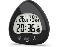 Luxime® - Douchetimer 5 minuten - Douchewekker - Klok - Showertimer - Kookwekker - Timer - Zwart - Milieubewust!