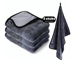 Luxor Home MagicDry - Droogdoek Badkamer – Droogdoek Auto- Microvezeldoek - 1200GSM – 1000ml Absorptie - 40 X 60cm - Premium Kwaliteit - 3 stuks
