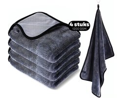 Luxor Home MagicDry - Droogdoek Badkamer – Droogdoek Auto- Microvezeldoek - 1200GSM – 1000ml Absorptie - 40 X 60cm - Premium Kwaliteit - 4 stuks