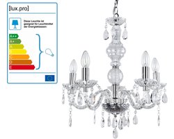 [lux.pro]® Kroonluchter 5-armig-5xE14-chroom