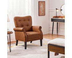 Luxury Cuddle Comfort Bureaustoel – Ergonomische Directiestoel met 5-Traps Verstelbare Armleuningen & Zijvakken – In Hoogte Verstelbare Draaistoel van Zacht Chenille – 68 x 107 x 92.5 cm – Beige