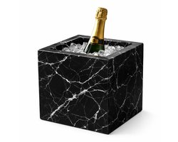 Luxury Quarry® Zwarte Marmer Champagne & Wine Cooler – Luxe Marmeren Wijnkoeler & Ice Bucket voor Home Bar en Tafeldecor