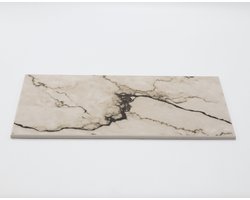 LuxuryQuarry Snijplank Beige fossiel Marmerlook Keramiek - 30 x 15 cm - Kaasplank - Tapasplank - Serveerplank