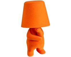 Luxus Bins Brother Tafellamp - Oranje - Decoratieve Tafellamp - Tafellamp slaapkamer - Draadloos - Dimbaar