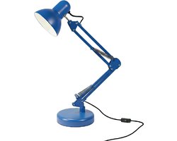 Luxus Bureaulamp Milo - Blauw - 10cm - Fitting Geïntegreerde LED - Bureaulamp - Tafellamp Slaapkamer