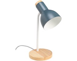 Luxus Bureaulamp Romy - Antraciet - 25cm - Fitting E27 - Bureaulamp - Tafellamp Slaapkamer