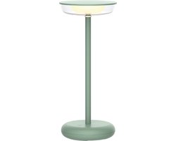 Luxus Draadloze Tafellamp Mykonos - Oudgroen - Greece Nights - Tafellamp voor buiten - Camping lamp - Waterbestendig - Oplaadbaar - Batterij - Dimbaar