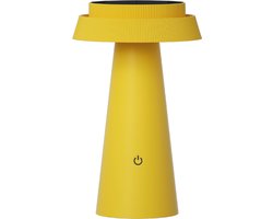 Luxus Draadloze Tafellamp Solar Mambo - Geel - Tafellamp voor buiten - Waterbestendig - Zonne-energie en USB-C - Dimbaar - Oplaadbaar