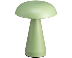 Luxus Draadloze Tafellamp Touch - Sofia - Olijfgroen - 21cm - Tafellamp Slaapkamer - Decoratieve tafellamp - Oplaadbaar - Dimbaar