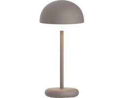 Luxus Europe - Draadloze Tafellamp Rhodos - Taupe - Tafellamp buiten - Camping lamp - Waterbestendig - Oplaadbaar - Batterij - Dimbaar