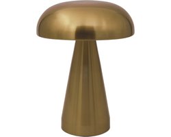 Luxus Europe - Draadloze Tafellamp Touch - Sofia - Goud - 21cm - Tafellamp Slaapkamer - Decoratieve tafellamp - Oplaadbaar - Dimbaar