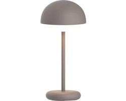Luxus Europe - Tafellamp Rhodos Taupe - Draadloze Tafellamp Buiten - Oplaadbaar - USB-C - Dimbaar - Warm Wit - Waterbestendig