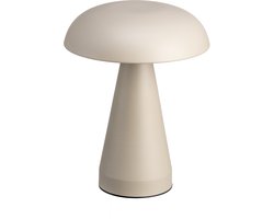 Luxus Europe - Tafellamp Touch Sofia Taupe - Draadloze LED Tafellamp Binnen - USB-C Oplaadbaar - Touchbediening - Dimbaar - 3 Lichtkleuren