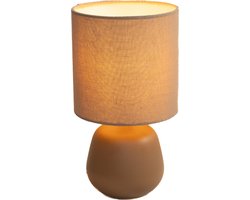 Luxus Tafellamp Amsterdam - Rood - H28xØ15 - Fitting E14 - Keramiek - Handgemaakt - Tafellamp slaapkamer - Tafellamp woonkamer - Bureaulamp