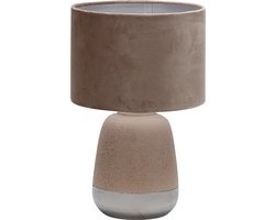 Luxus Tafellamp Barcelona - Bruin - H35xØ22 - Fitting E27 - Keramiek - Handgemaakt - Tafellamp slaapkamer - Tafellamp woonkamer - Bureaulamp