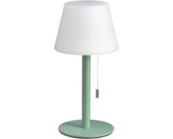 Luxus - Tafellamp Billy - Oud groen - 30cm - Tafellamp Slaapkamer - Decoratieve tafellamp - Draadloos - Oplaadbaar