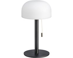 Luxus - Tafellamp Bobby - Zwart - 29cm - Tafellamp Slaapkamer - Decoratieve tafellamp - Draadloos - Oplaadbaar