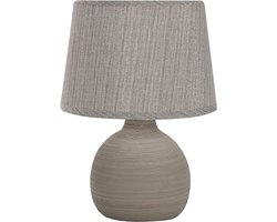 Luxus Tafellamp London - Bruin - H25xØ18 - Fitting E14 - Keramiek - Handgemaakt - Tafellamp slaapkamer - Tafellamp woonkamer - Bureaulamp