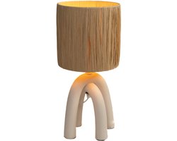 Luxus Tafellamp Madrid - Stripes - H32xØ17 - Fitting E14 - Keramiek - Handgemaakt - Tafellamp slaapkamer - Tafellamp woonkamer - Bureaulamp