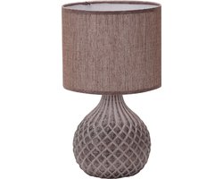 Luxus Tafellamp Paris - Rood - H34xØ20 - Fitting E27 - Keramiek - Handgemaakt - Tafellamp slaapkamer - Tafellamp woonkamer - Bureaulamp