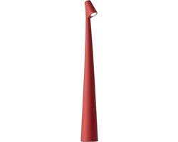 Luxus - Tafellamp Touch Deluxe - Madelief - Rood - 35cm - Tafellamp Slaapkamer - Decoratieve tafellamp - Draadloos - Oplaadbaar - Dimbaar