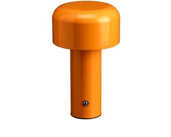 Luxus - Tafellamp Touch - Luna - Oranje - 20cm - Tafellamp Slaapkamer - Decoratieve tafellamp - Draadloos - Oplaadbaar - Dimbaar